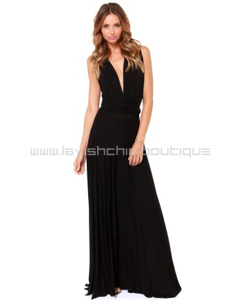 Tricks Of the Trade Black Maxi Dress (Convertible Dress)